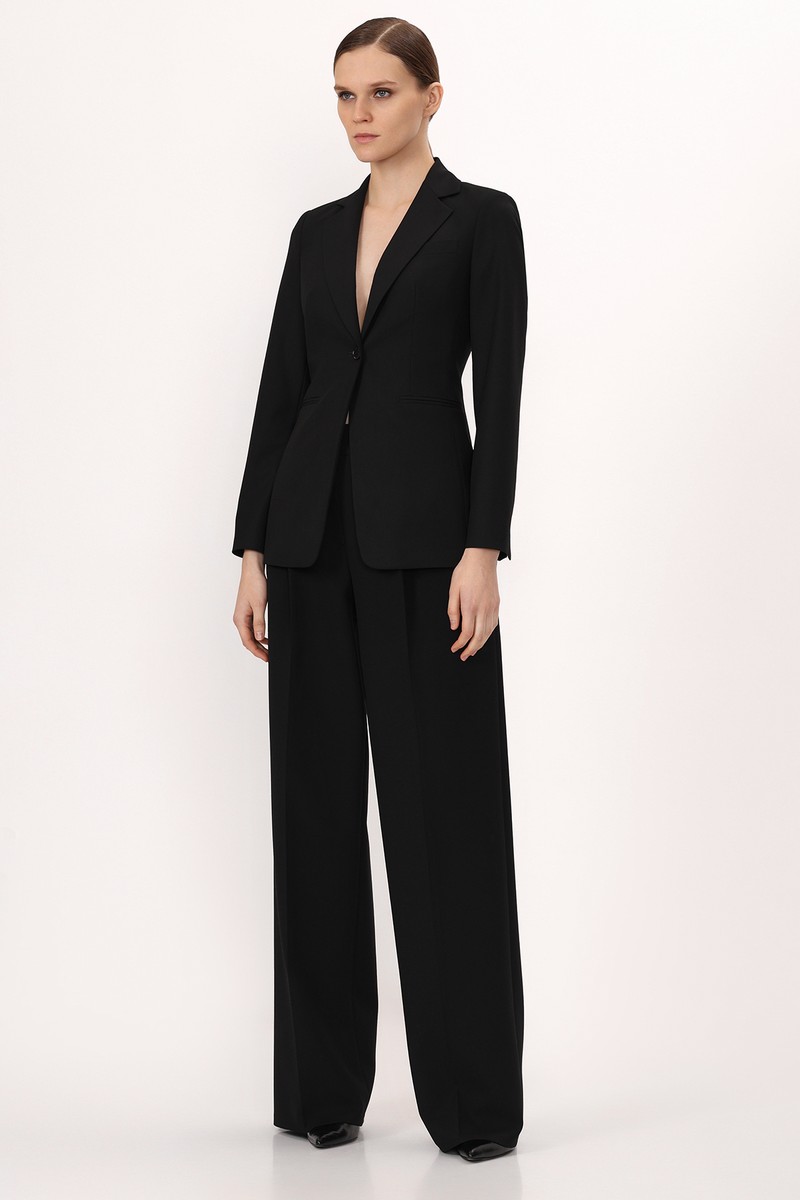 Приталенный жакет VASSA&Co, пол женский, цвет черный, фото №3