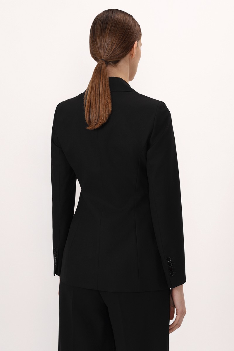 Приталенный жакет VASSA&Co, пол женский, цвет черный, фото №2