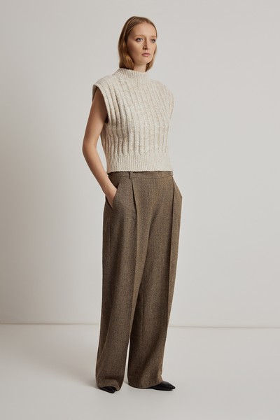 Брюки VASSA CODE, пол женский, цвет коричневый, фото №4