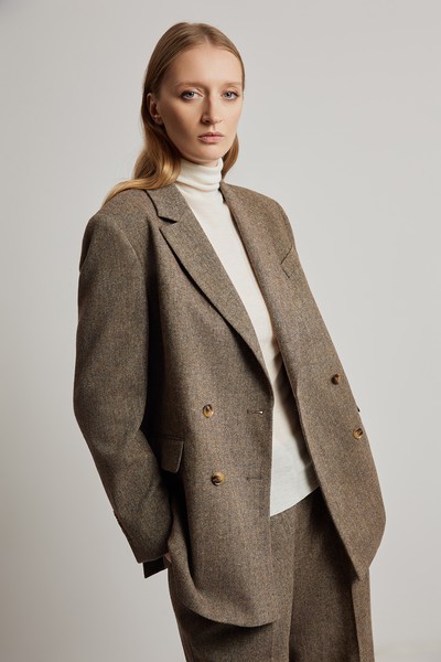 Жакет VASSA CODE, пол женский, цвет коричневый, фото №2