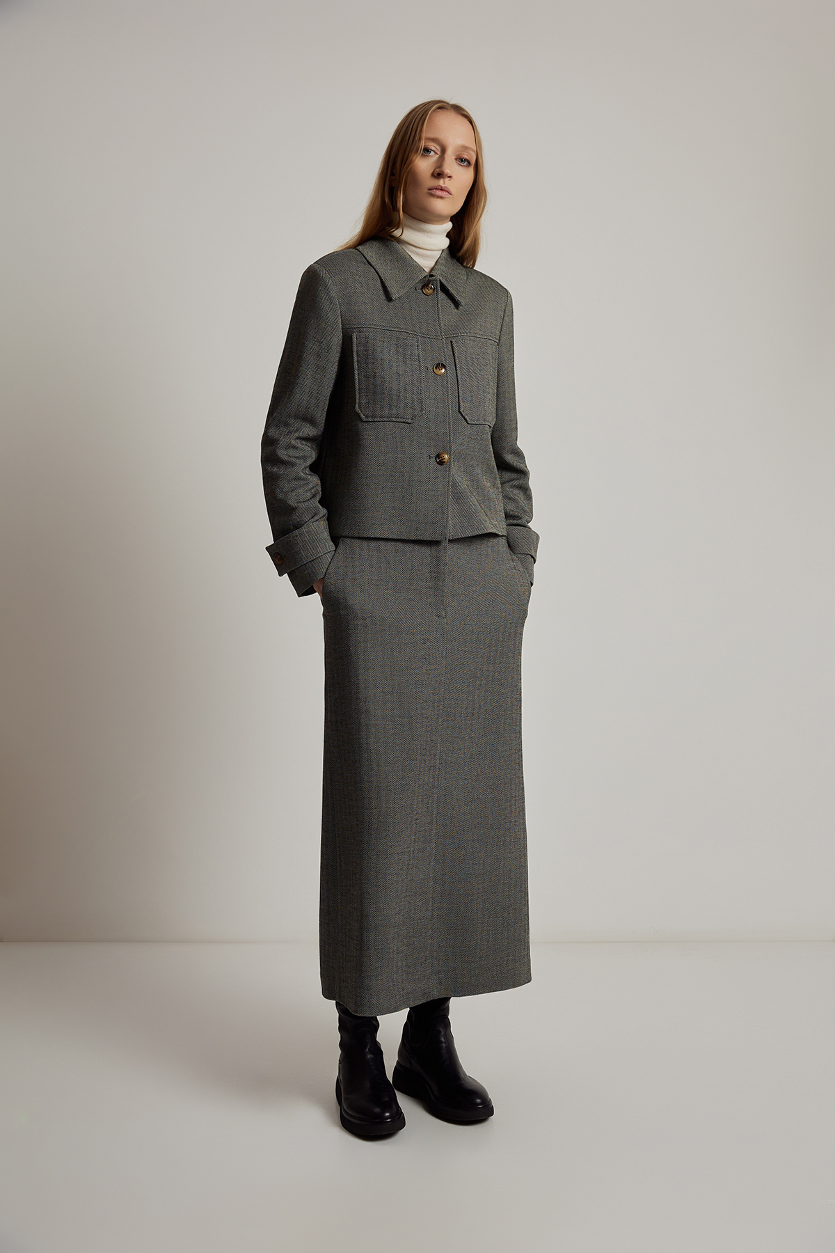 Жакет VASSA CODE, пол женский, цвет серый