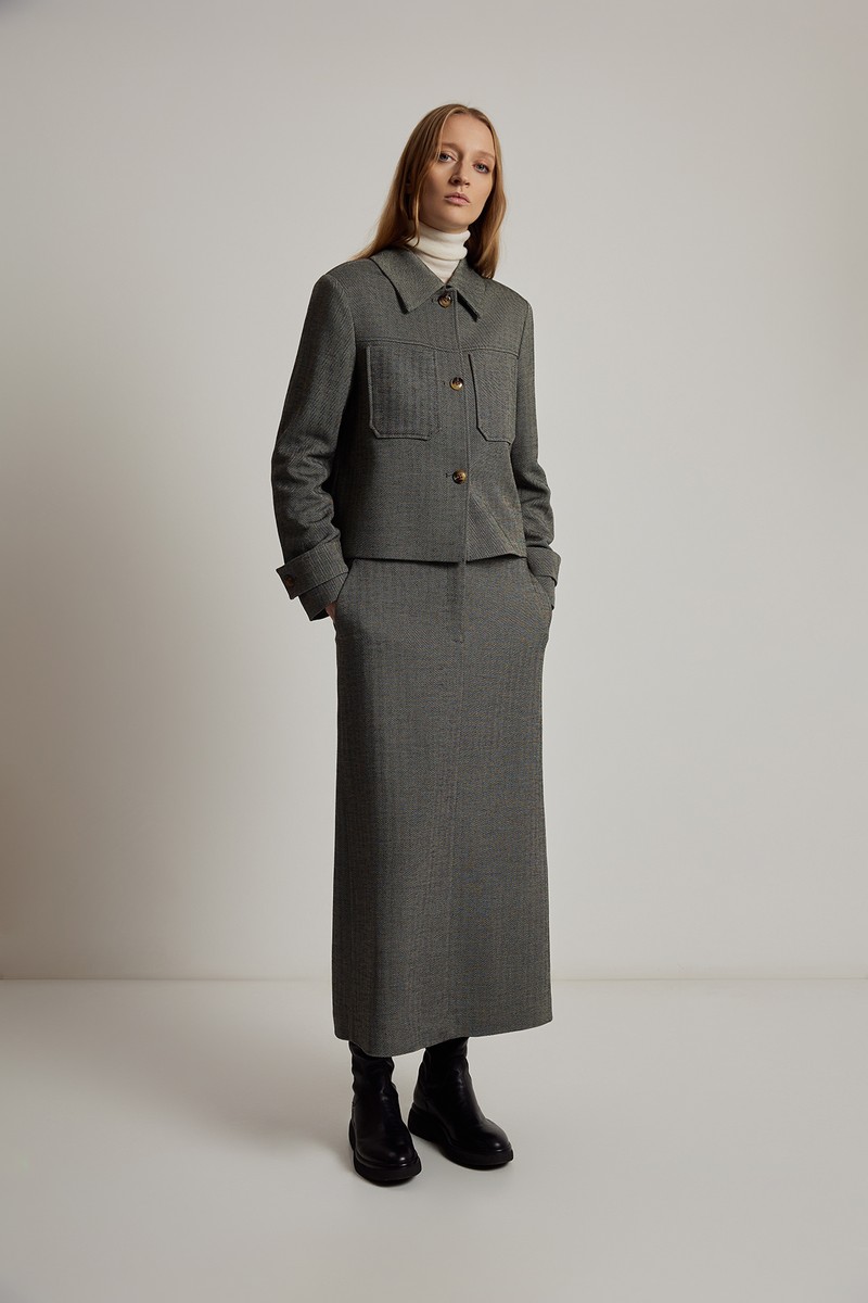 Жакет VASSA CODE, пол женский, цвет серый, фото №2