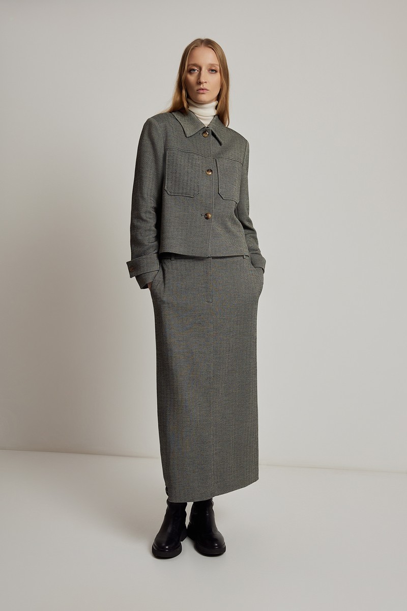 Жакет VASSA CODE, пол женский, цвет серый, фото №3