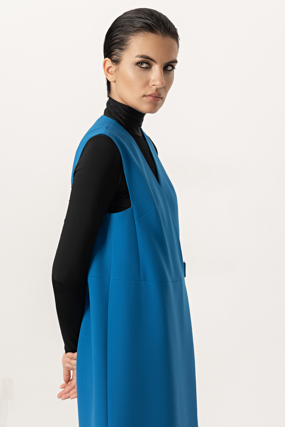 Платье-жилет VASSA&Co, пол женский, цвет синий