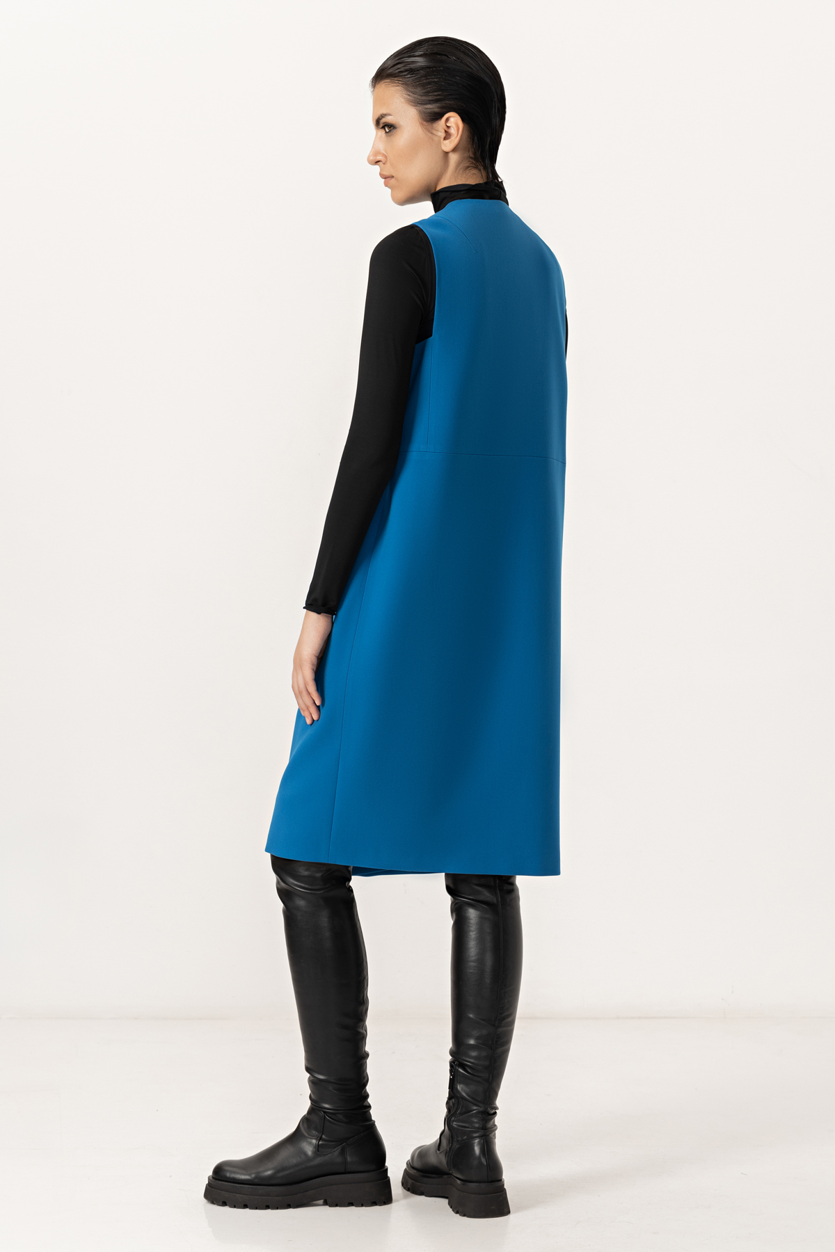 Платье-жилет VASSA&Co, пол женский, цвет синий