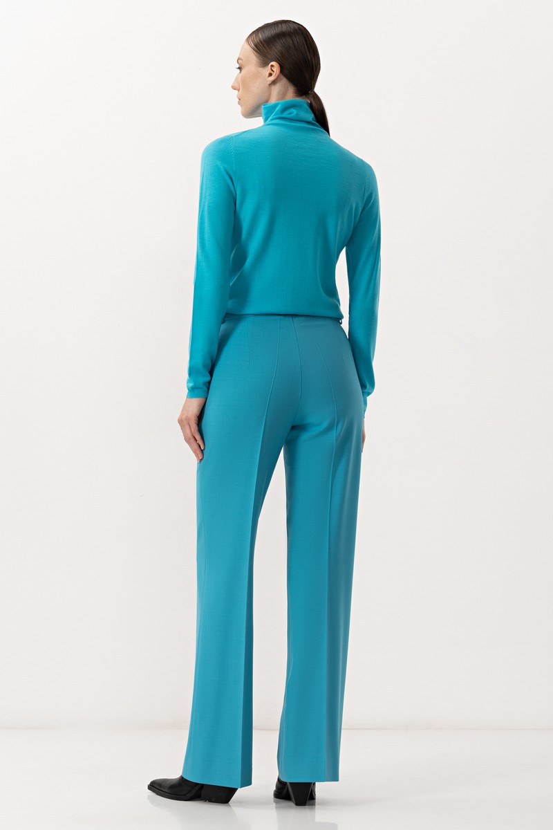 Водолазка из шерсти VASSA&Co, пол female, цвет голубой, фото №4