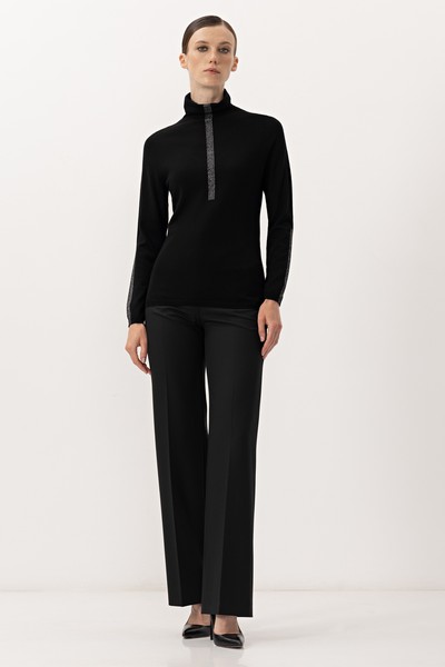 Водолазка с люрексом VASSA&Co, пол female, цвет black, фото №4