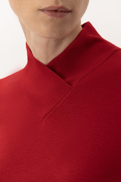 Водолазка из шерсти VASSA&Co, пол женский, цвет красный, фото №5