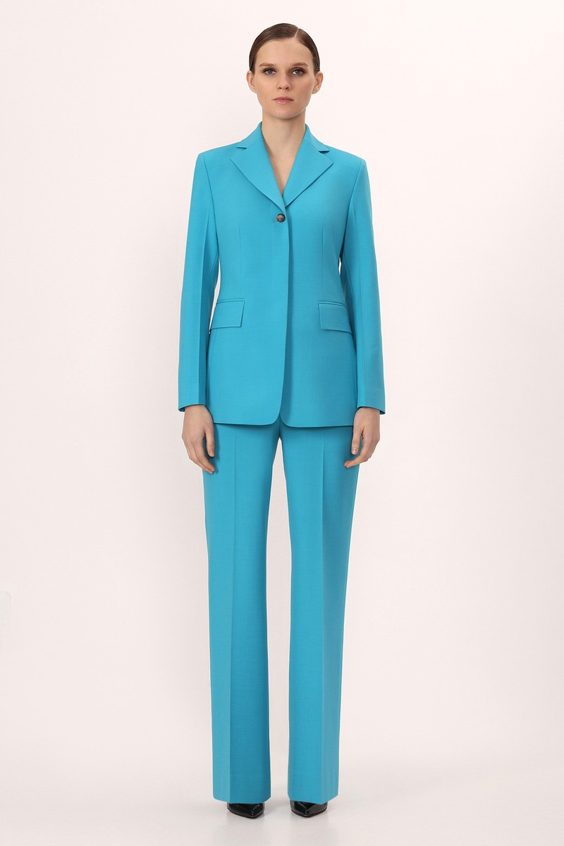 Брюки VASSA&Co, пол женский, цвет голубой, фото №4