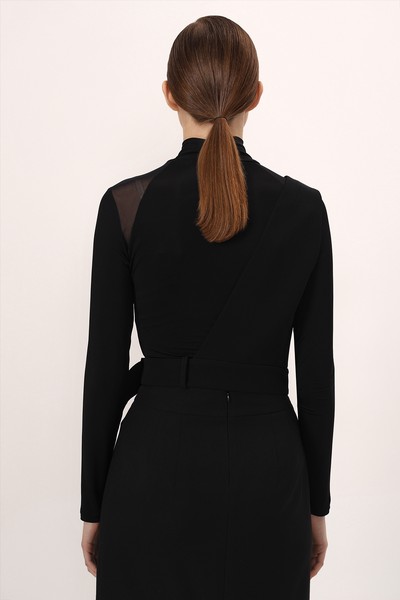 Жилет на одно плечо VASSA&Co, пол female, цвет black, фото №6