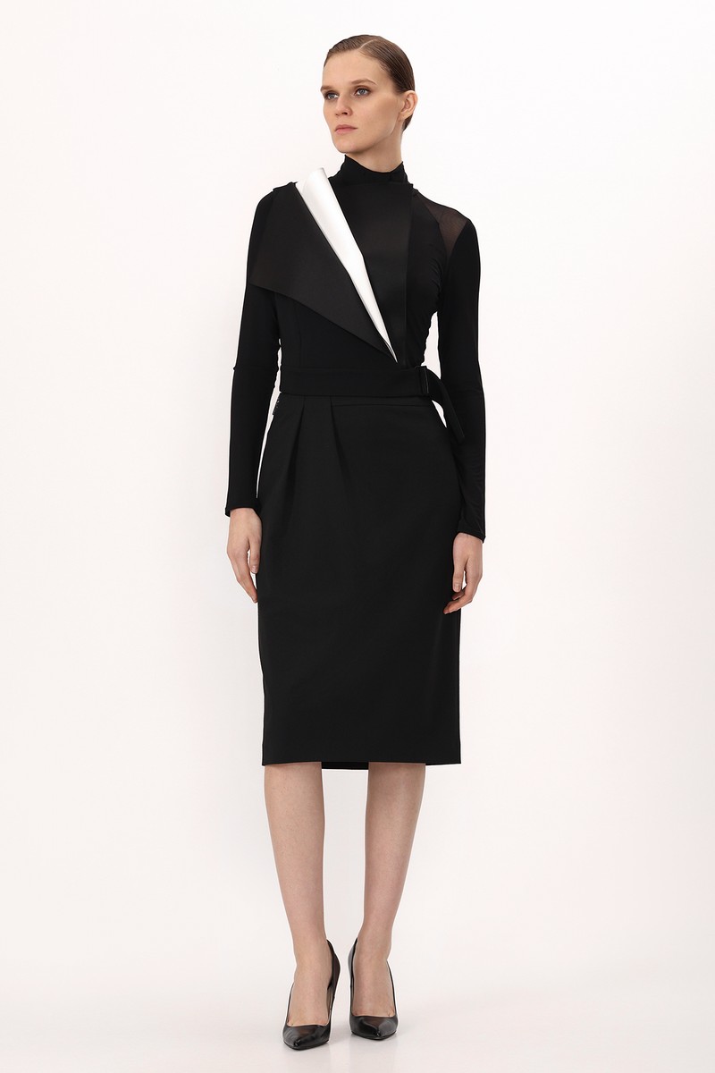 Жилет на одно плечо VASSA&Co, пол женский, цвет черный, фото №5