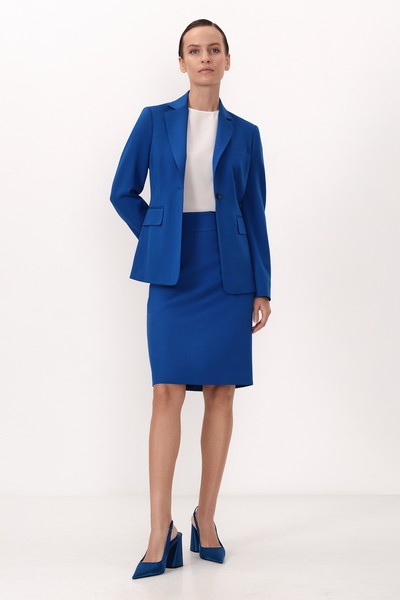 Юбка-карандаш VASSA&Co, пол женский, цвет синий, фото №2