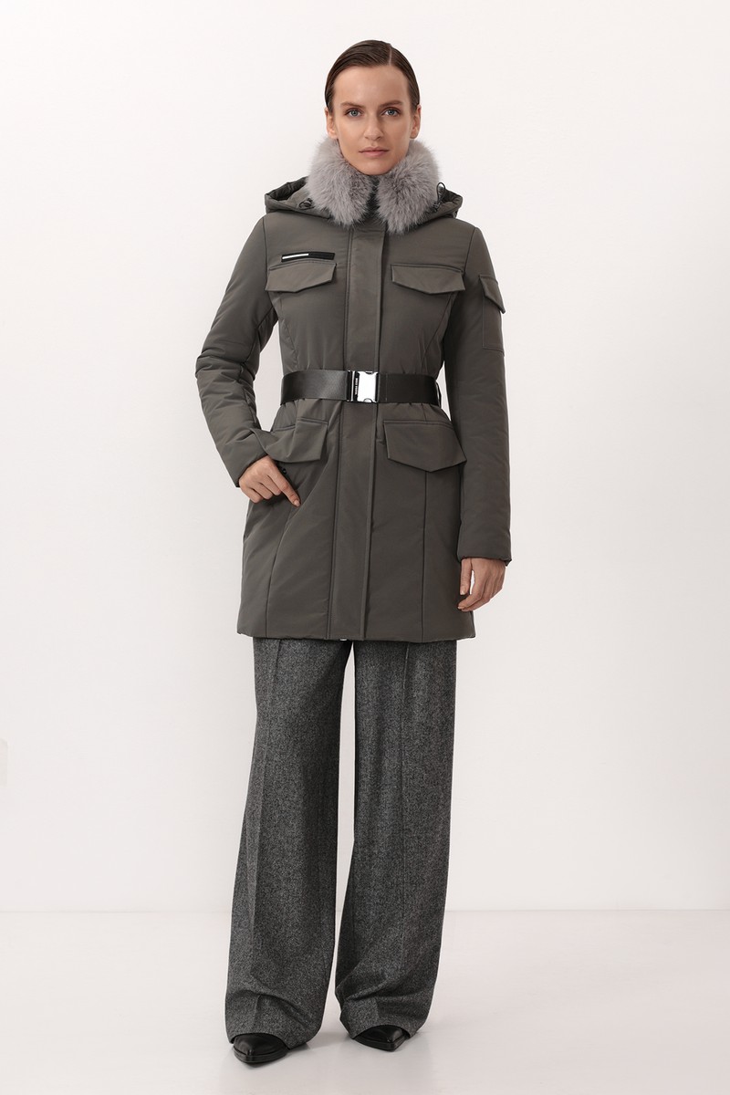 Coat female ПАЛЬТО ЖЕНСКОЕ VASSA CODE Серый 2