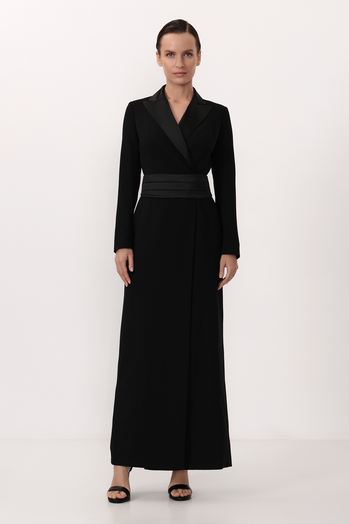 Платье-смокинг VASSA&Co, пол женский, цвет черный