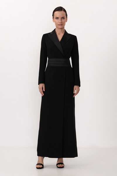 Платье-смокинг VASSA&Co, пол женский, цвет черный, фото №3