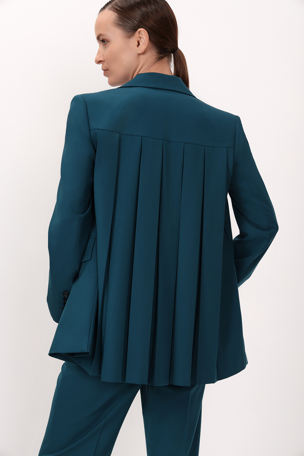 Жакет с гофрированной спинкой VASSA&Co, пол женский, цвет голубой, фото №4