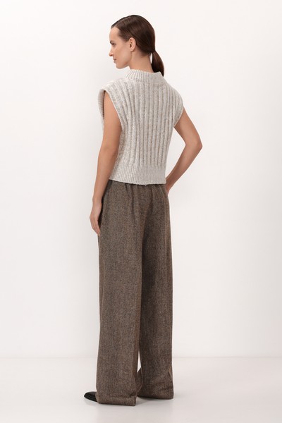 Жилет VASSA CODE, пол женский, цвет коричневый, фото №4