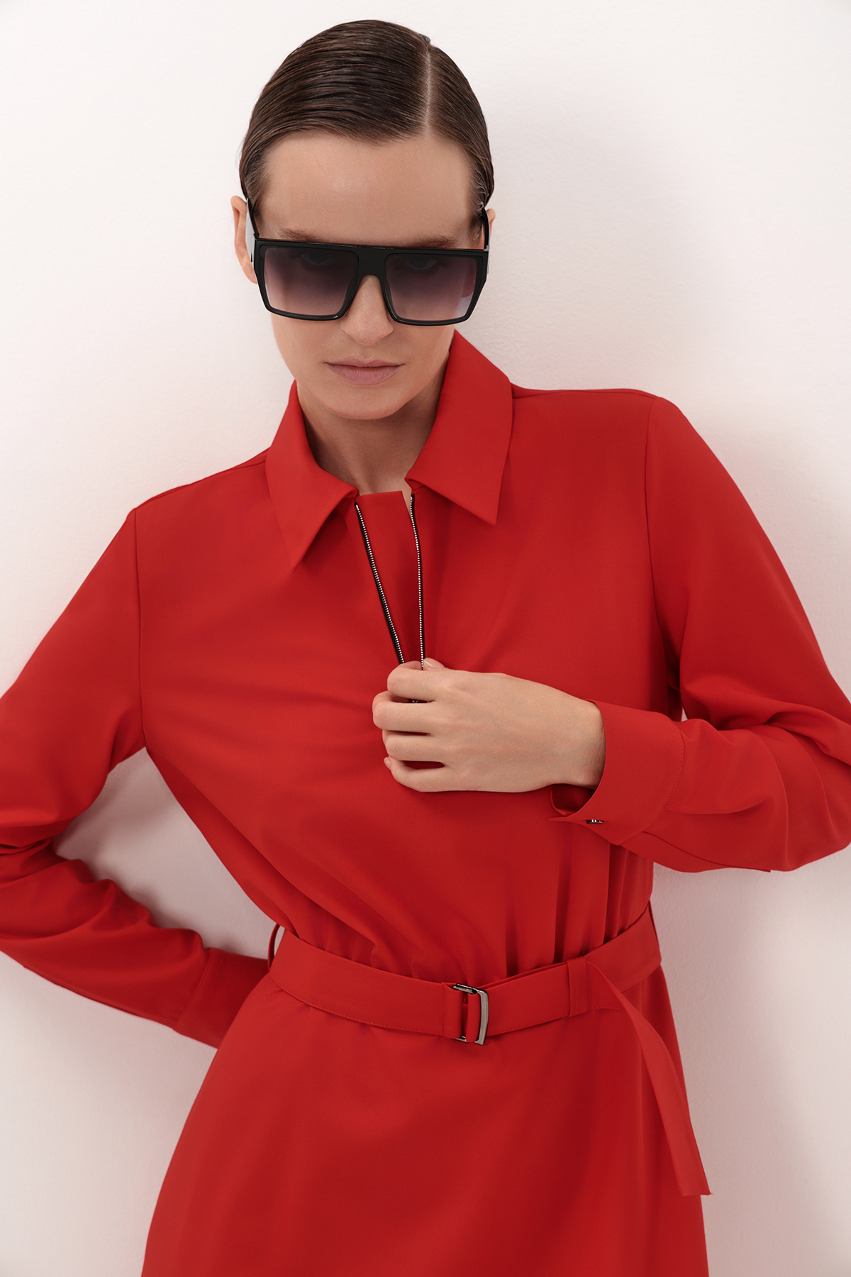 Платье VASSA&Co, пол женский, цвет красный