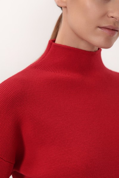 Джемпер VASSA CODE, пол женский, цвет красный, фото №3