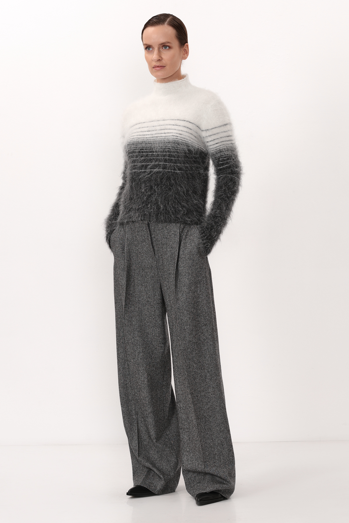 Джемпер VASSA CODE, пол женский, цвет серый