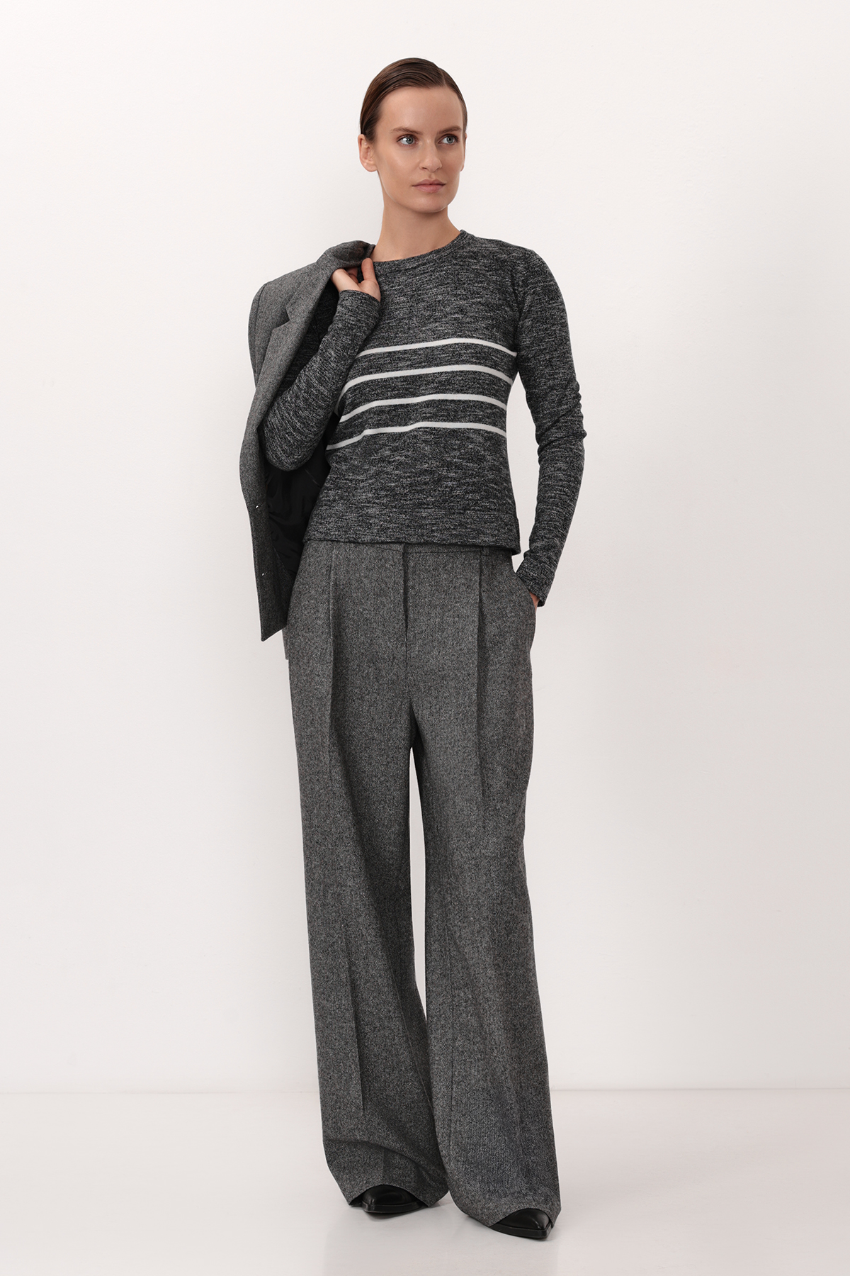 Джемпер VASSA CODE, пол женский, цвет серый