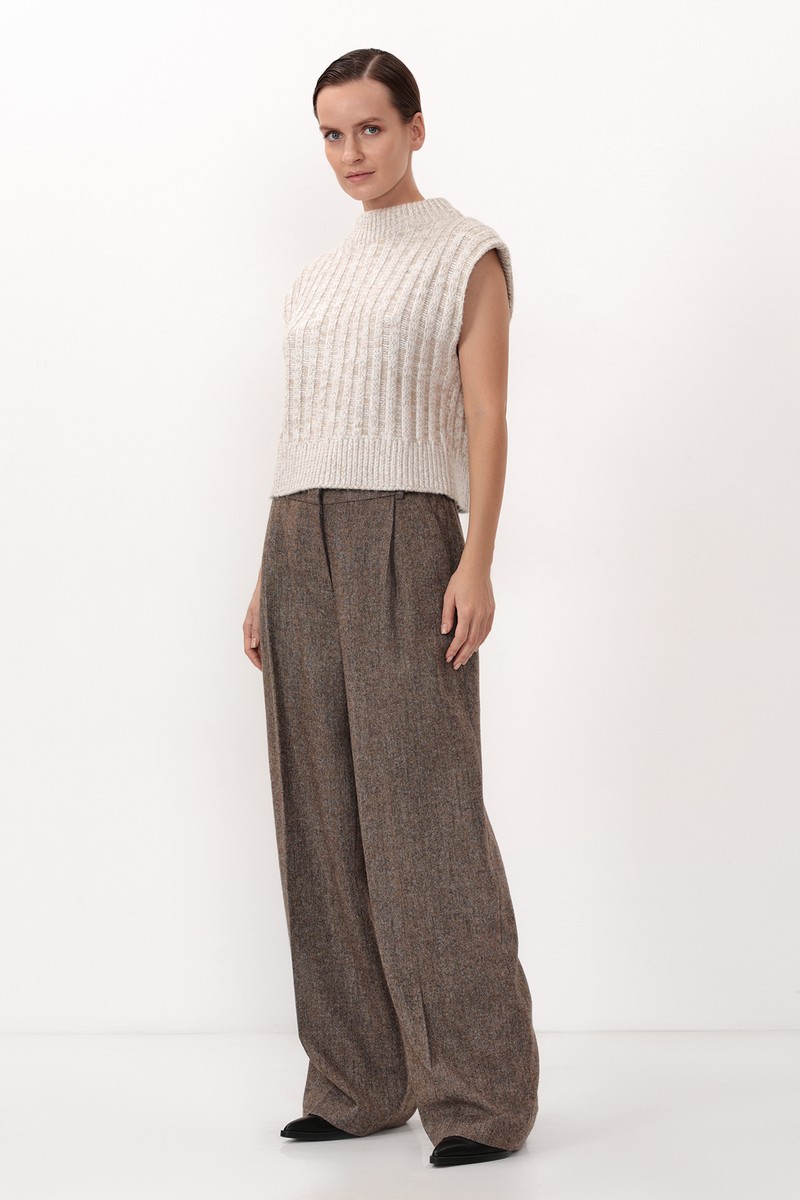 Жилет VASSA CODE, пол женский, цвет коричневый, фото №3