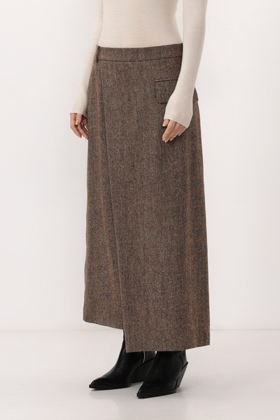 Skirt VASSA CODE, пол female, цвет brown, фото №4