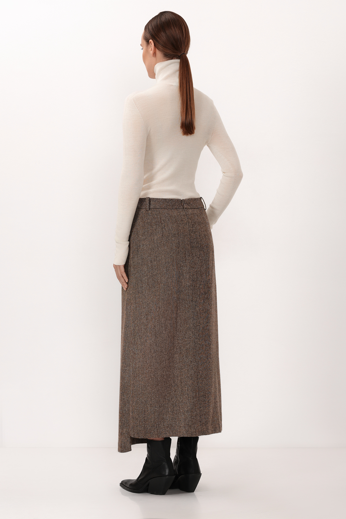 Skirt VASSA CODE, пол female, цвет brown, фото №5