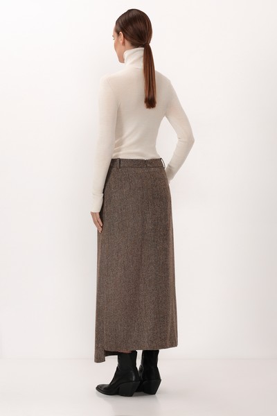 Skirt VASSA CODE, пол female, цвет brown, фото №5