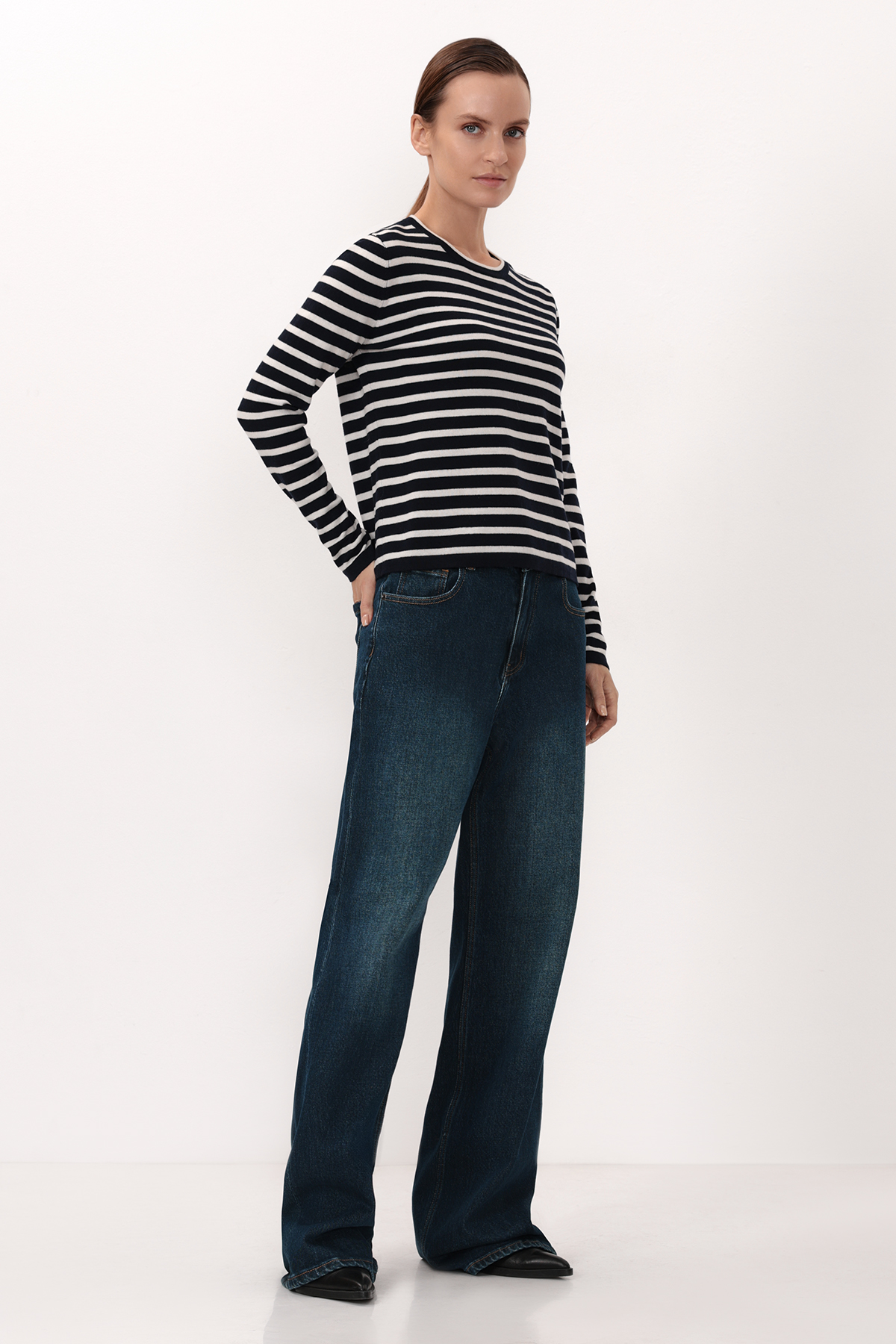 Джемпер VASSA CODE, пол женский, цвет синий