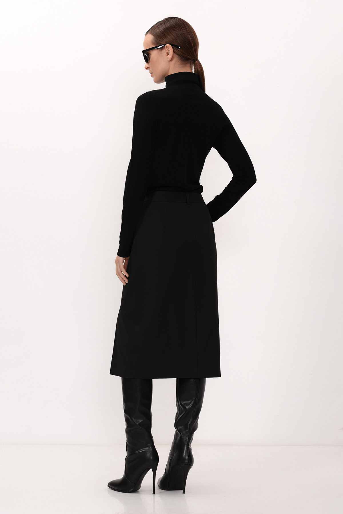 Юбка VASSA&Co, пол женский, цвет черный, фото №3