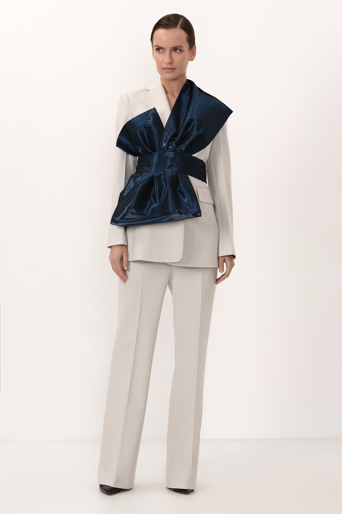 Асимметричный жилет на одно плечо VASSA&Co, пол female, цвет синий