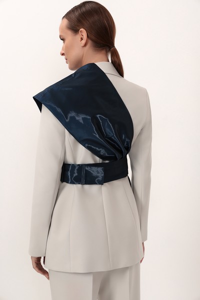 Асимметричный жилет на одно плечо VASSA&Co, пол женский, цвет синий, фото №4