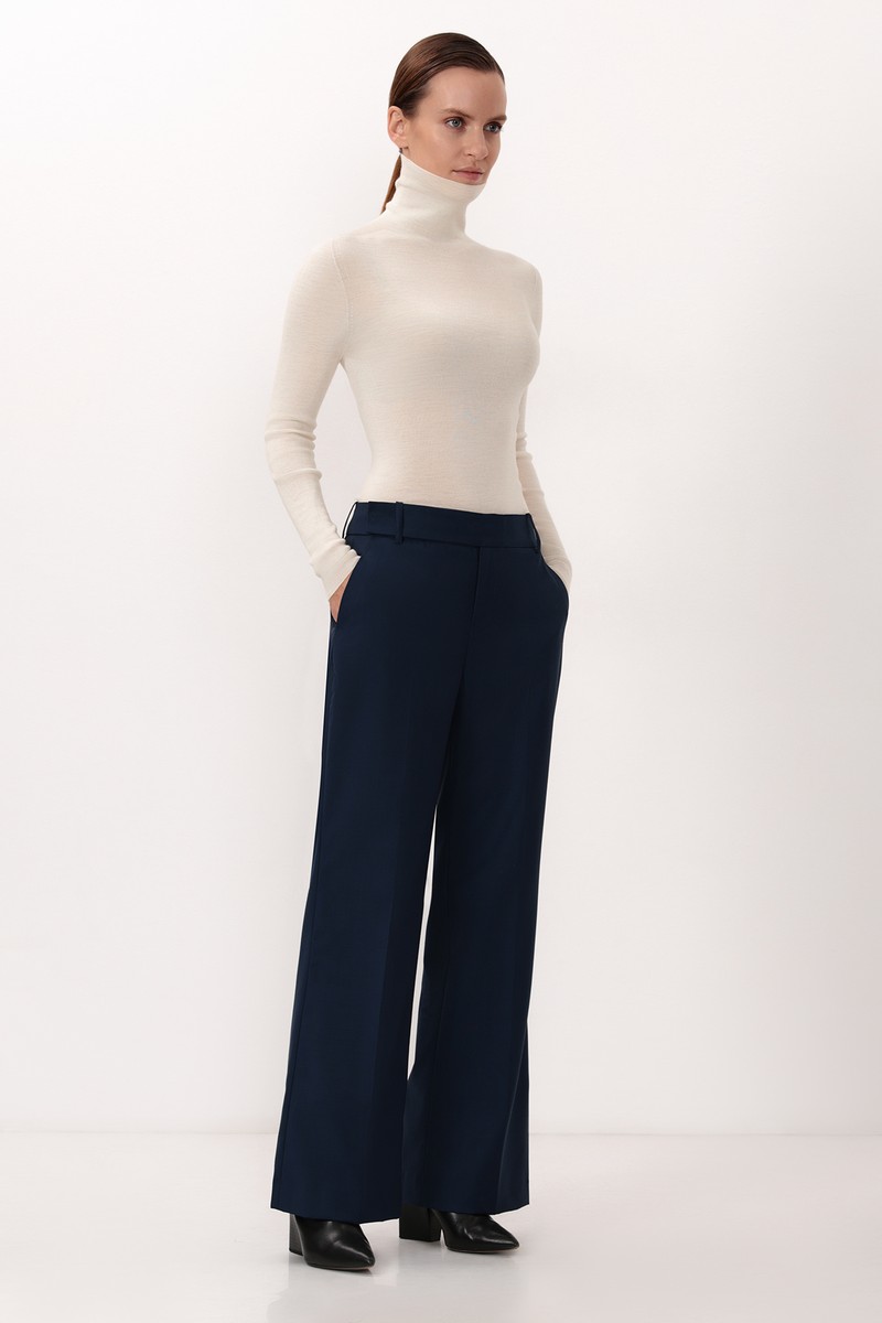 Trousers VASSA CODE, пол female, цвет Синий, фото №2