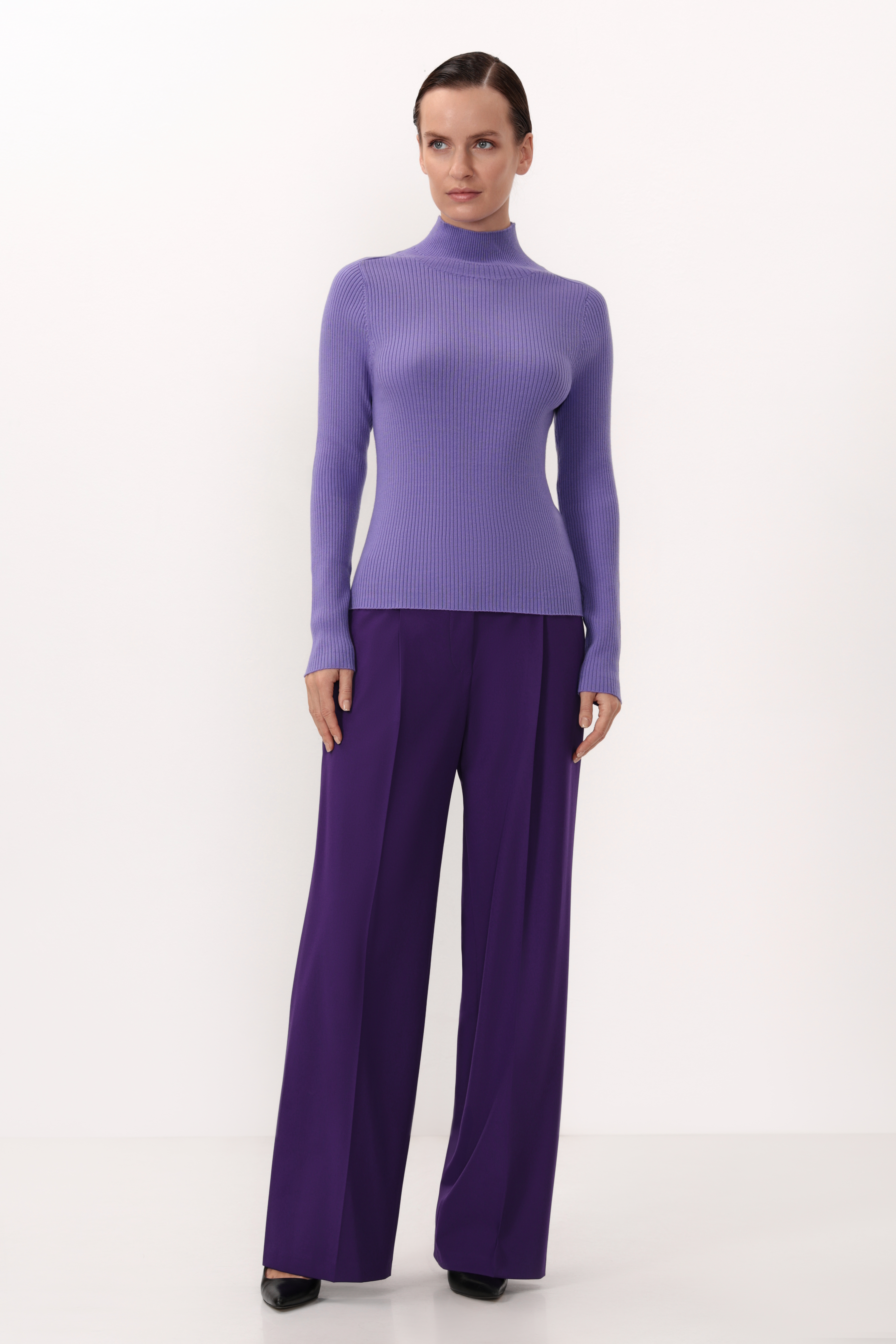 Водолазка с шерстью VASSA&Co, пол female, цвет violet