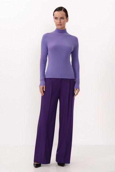Водолазка с шерстью VASSA&Co, пол женский, цвет фиолетовый, фото №4