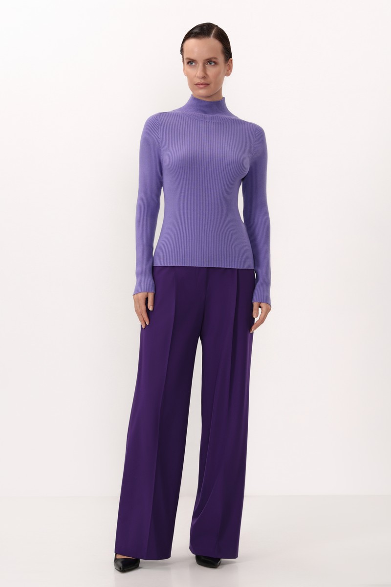 Водолазка с шерстью VASSA&Co, пол female, цвет violet, фото №4