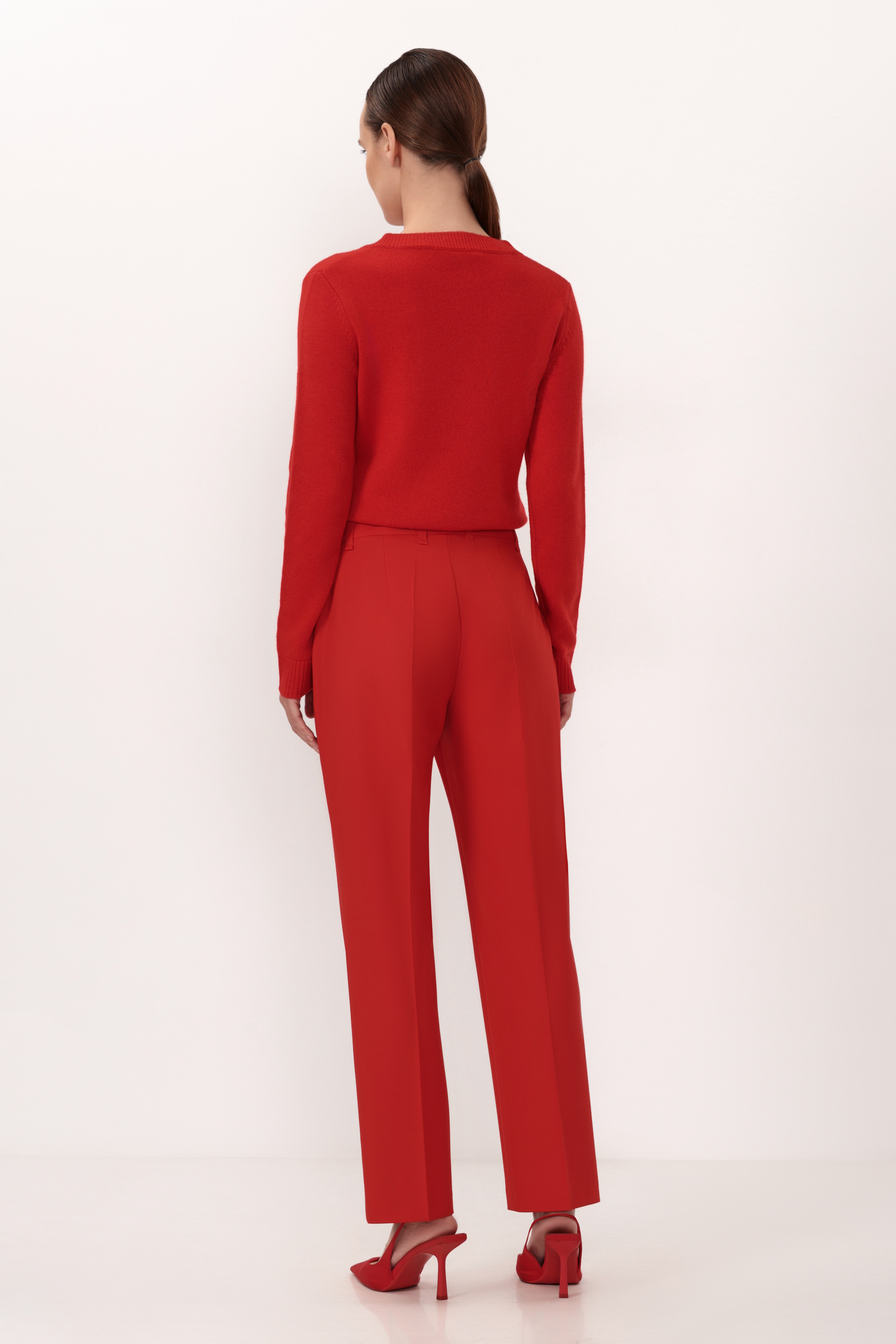Брюки VASSA&Co, пол женский, цвет красный