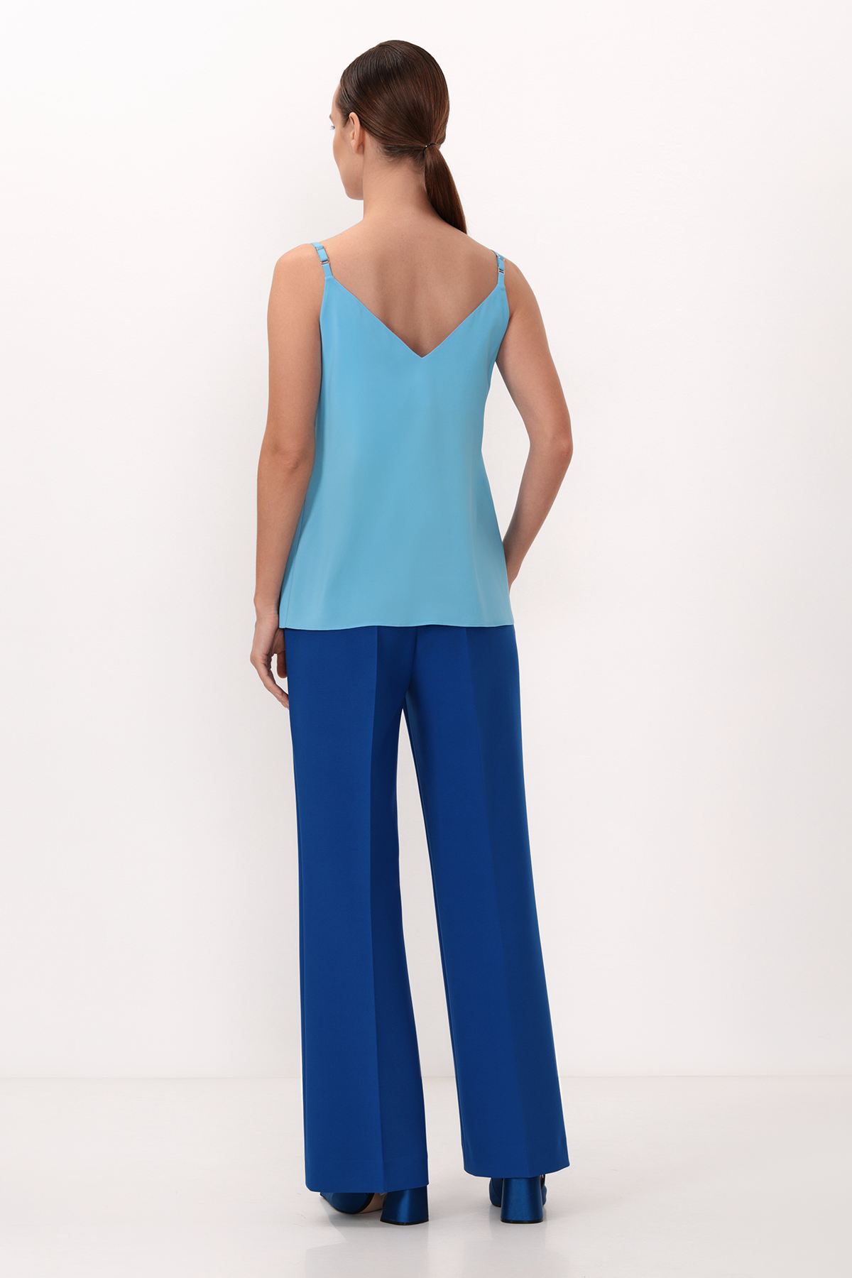 Базовый топ VASSA&Co, пол женский, цвет синий