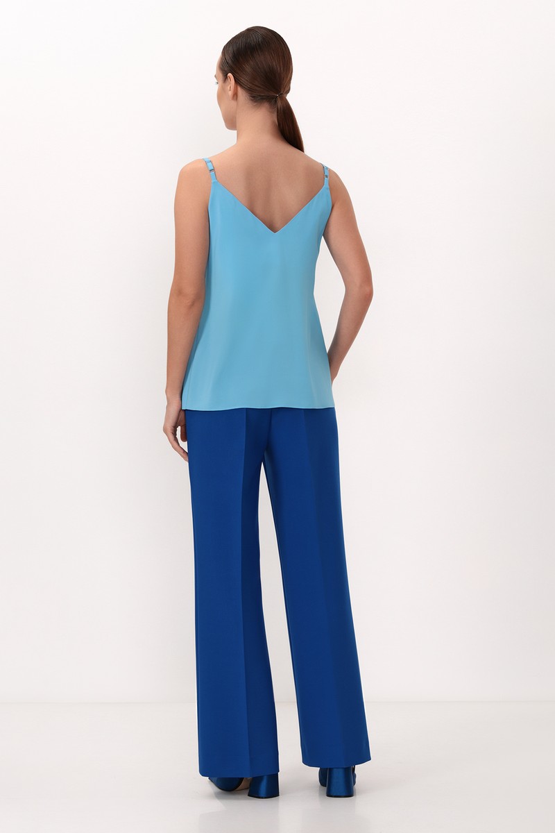 Базовый топ VASSA&Co, пол женский, цвет синий, фото №4