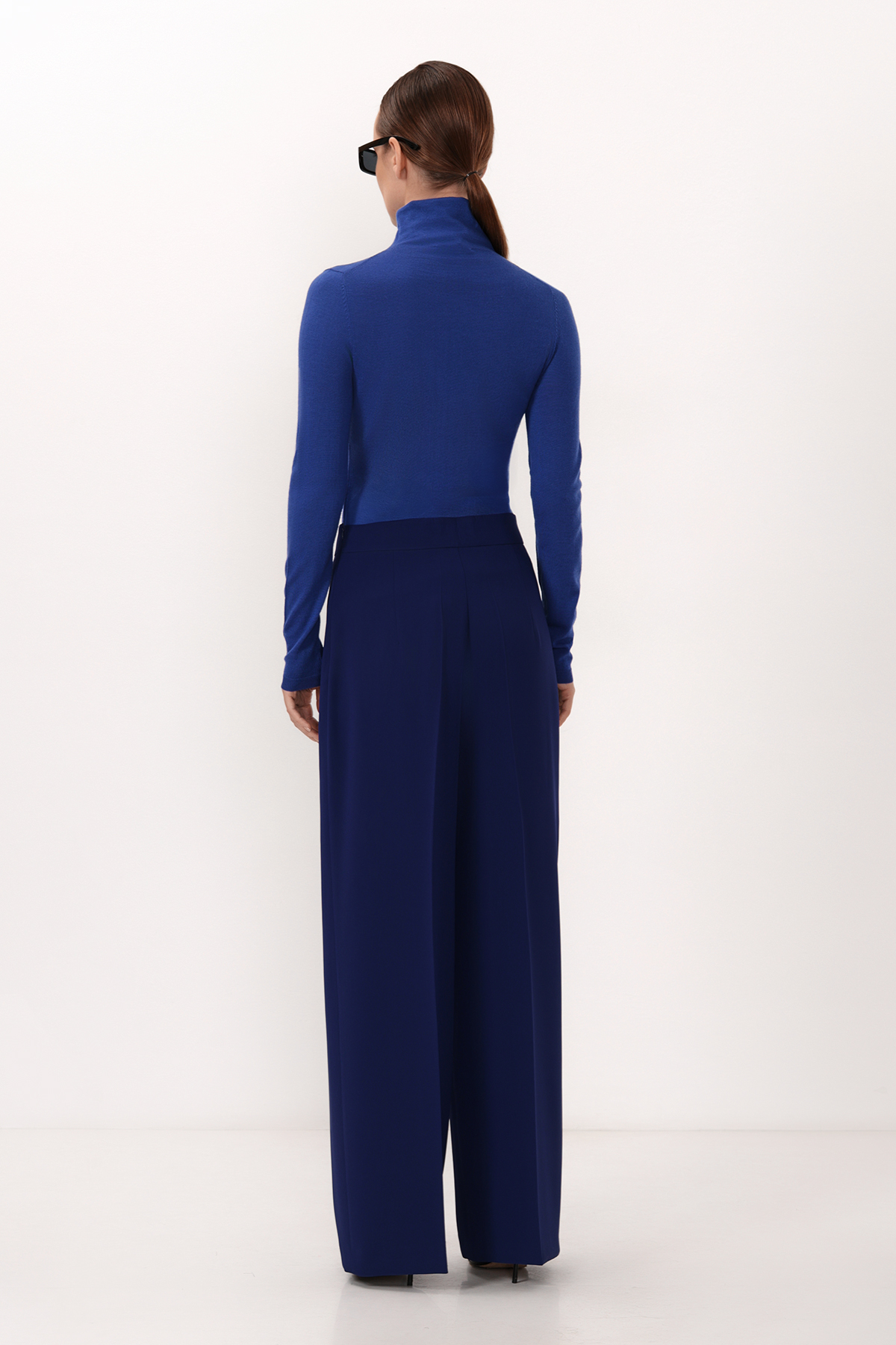 Водолазка из шерсти VASSA&Co, пол женский, цвет синий