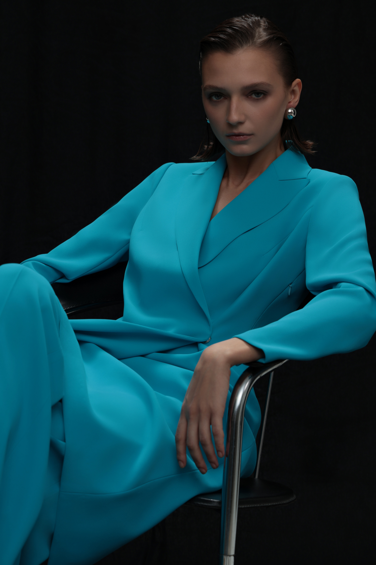 Платье VASSA&Co, пол женский, цвет голубой