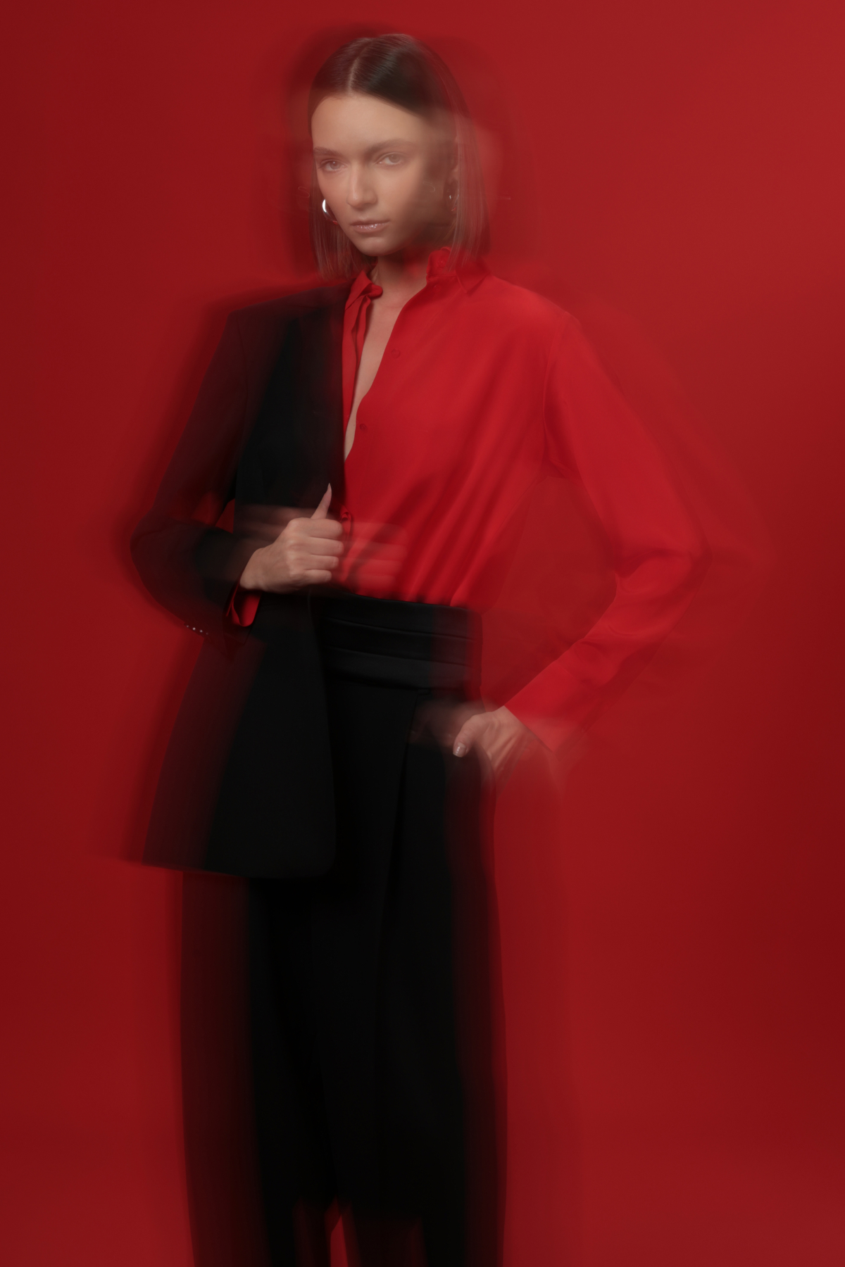 Blouse VASSA&Co, пол female, цвет red