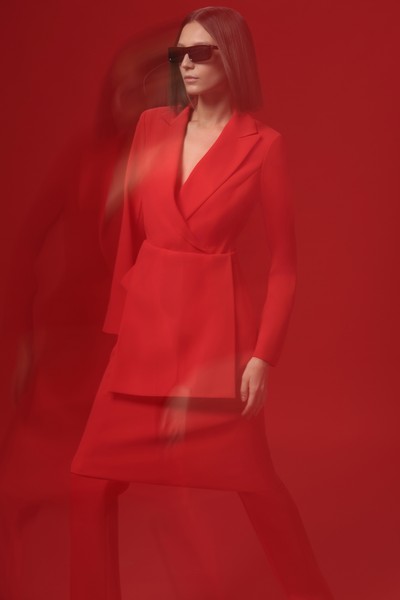 Платье-жакет VASSA&Co, пол женский, цвет красный, фото №2