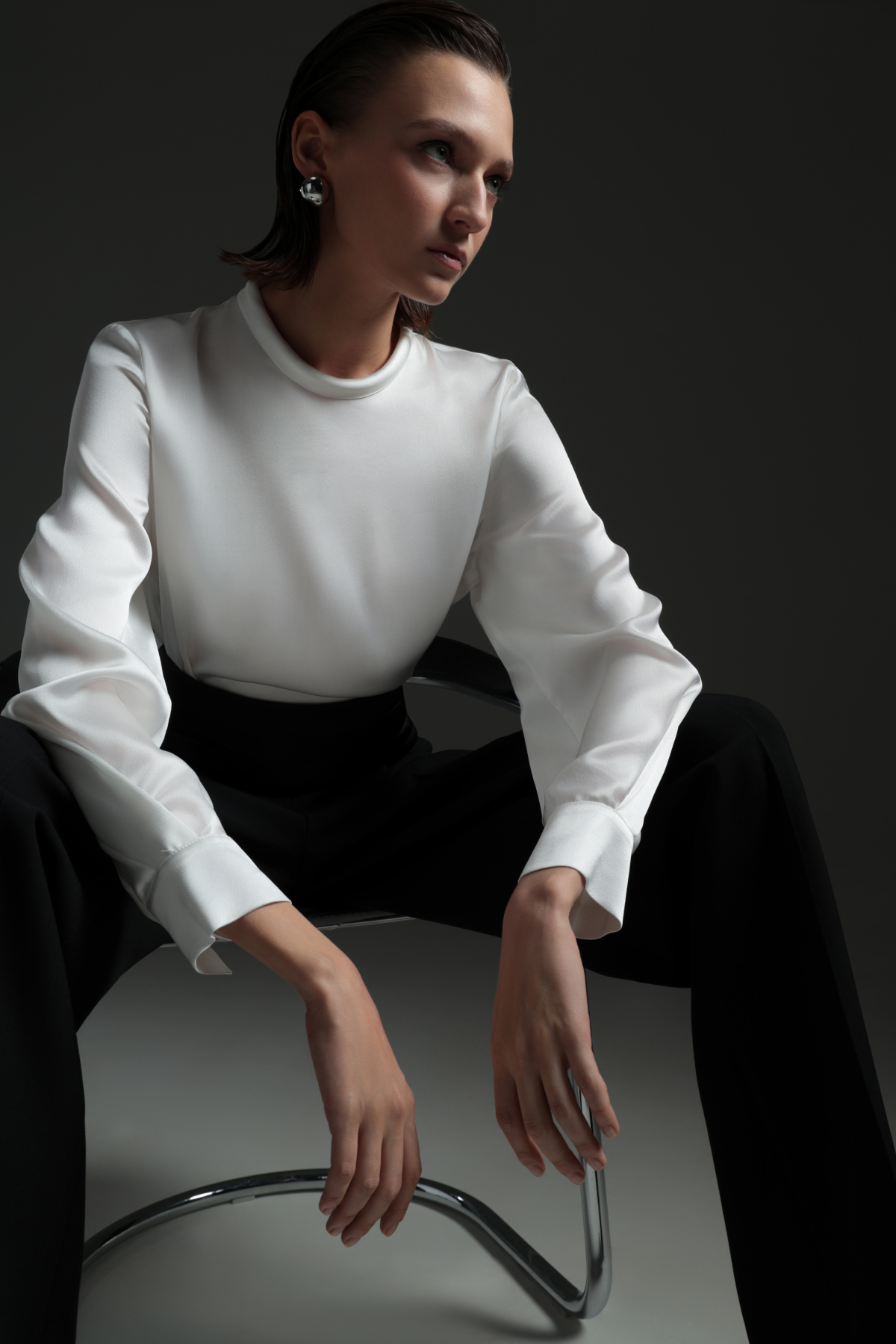 Блузка VASSA&Co, пол женский, цвет белый