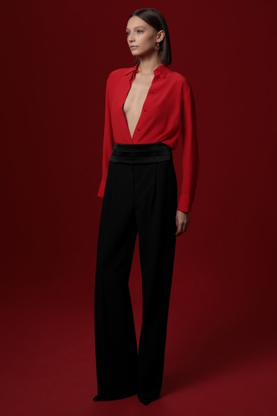 Blouse VASSA&Co, пол female, цвет red, фото №6