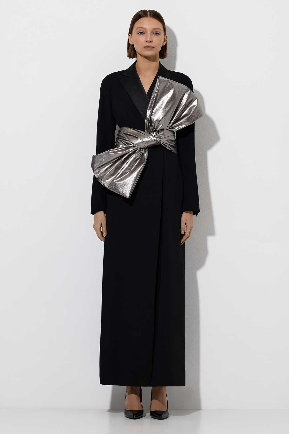 Пояс-бант VASSA&Co, пол женский, цвет серый