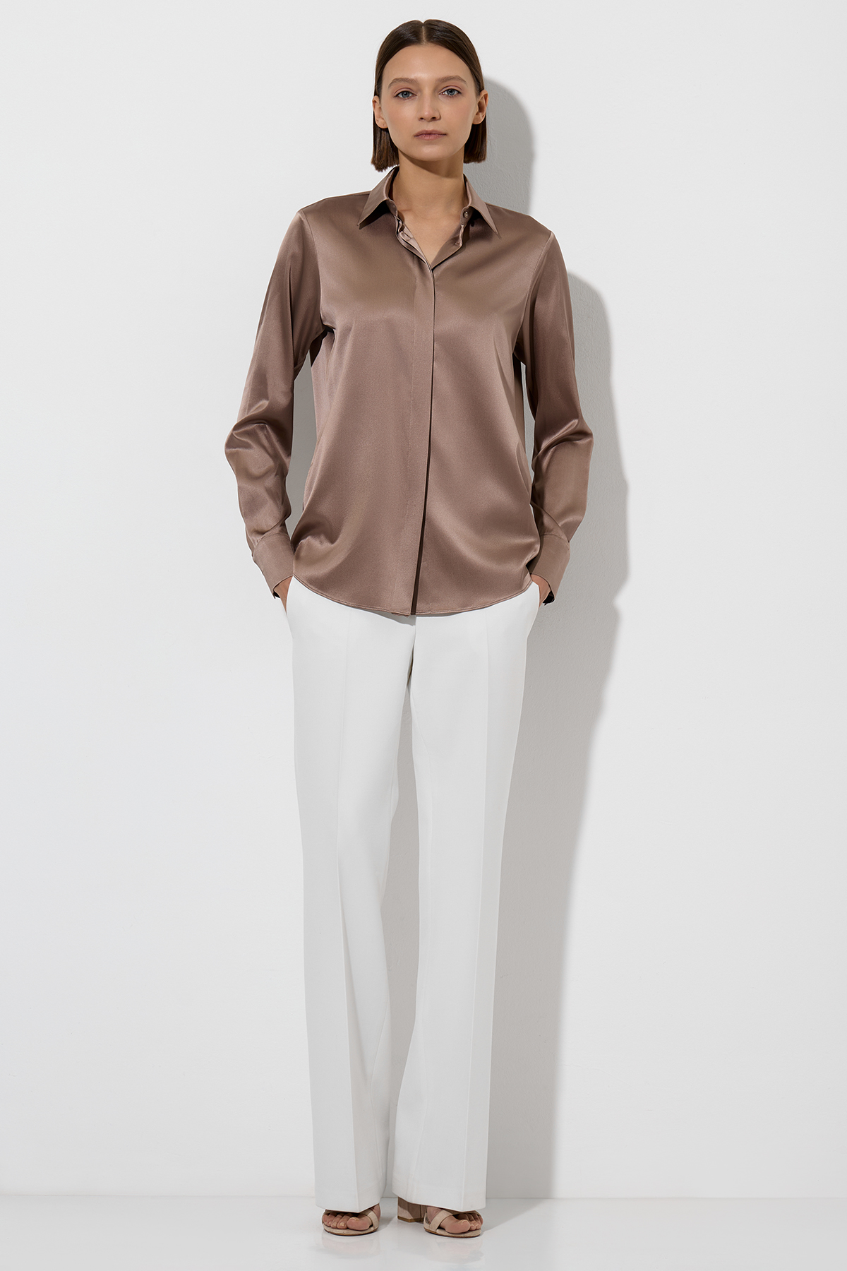 Blouse VASSA&Co, пол female, цвет Brown