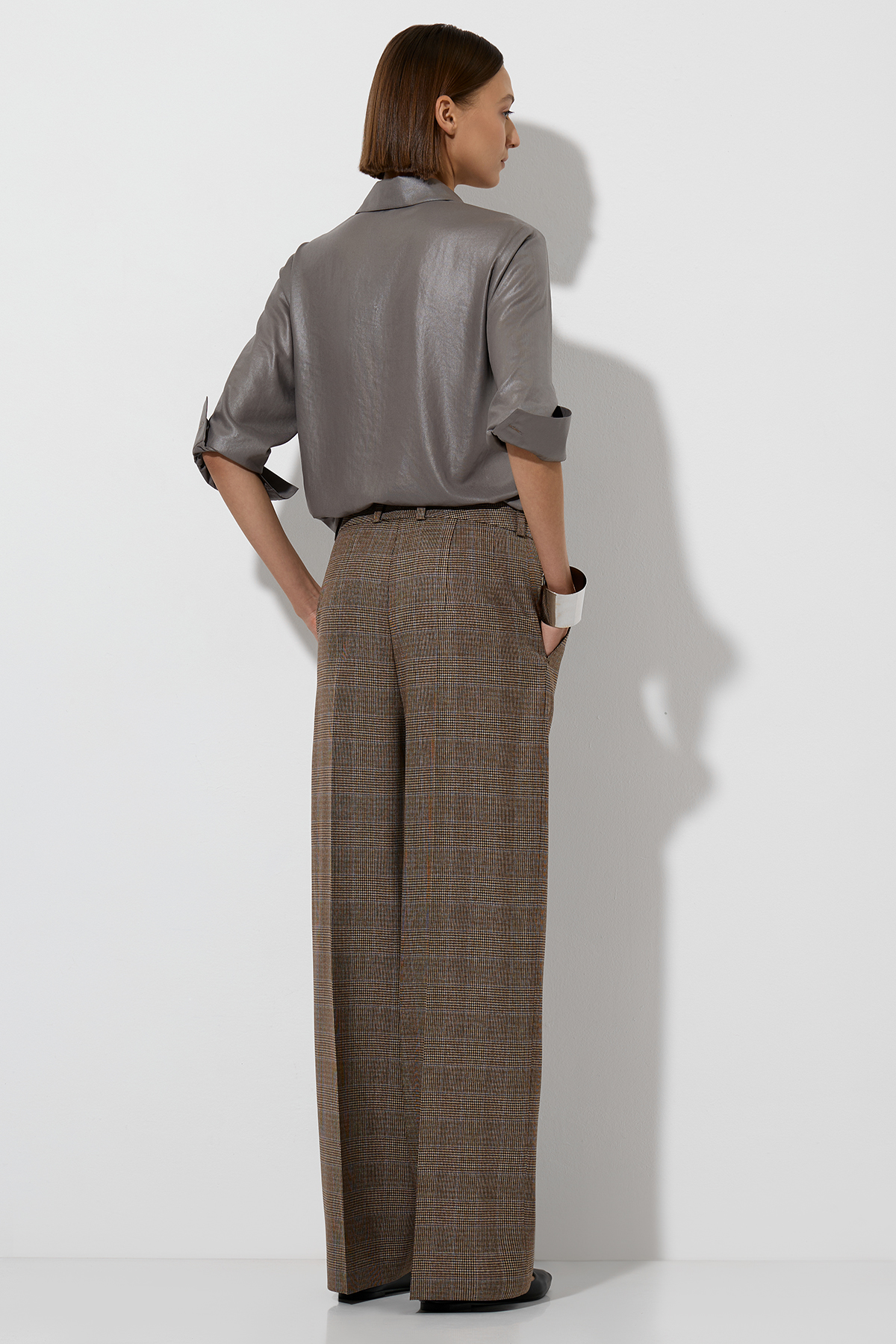 Trousers VASSA&Co, пол female, цвет brown, фото №6