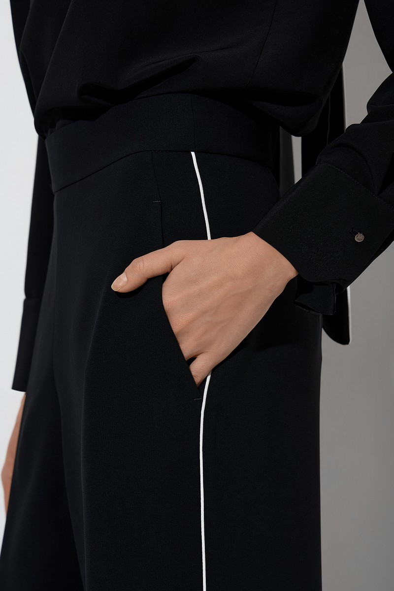 Брюки VASSA&Co, пол женский, цвет черный, фото №4